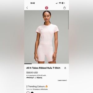 Lululemon all it takes nulu shirt